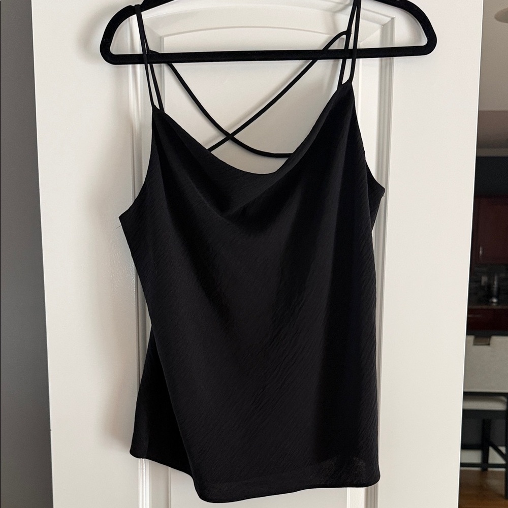 nine britton Black Strappy Cowl Camisole